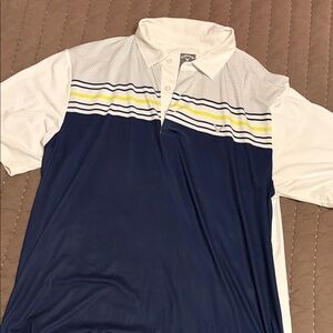 Callaway Men's Polo in Navy, White, and Yellow